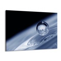 Glas schilderij Druppel | Grijs, Zwart, Wit | 100x70cm 1Luik