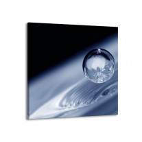 Glas schilderij Druppel | Grijs, Zwart, Wit | 50x50cm 1Luik
