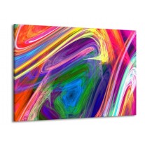 Glas schilderij Kleurrijk | Groen, Paars, Geel | 100x70cm 1Luik