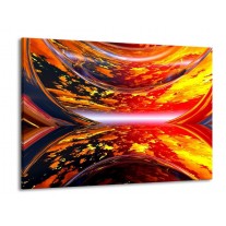 Glas schilderij Modern | Rood, Oranje, Geel | 100x70cm 1Luik