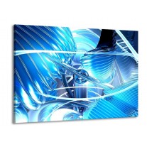 Glas schilderij Abstract | Blauw, Wit, Grijs | 100x70cm 1Luik