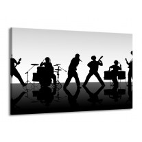 Canvas schilderij Muziek | Zwart, Grijs, Wit | 140x90cm 1Luik