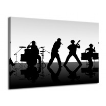Canvas schilderij Muziek | Zwart, Grijs, Wit | 70x50cm 1Luik