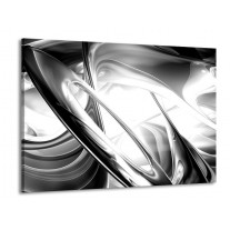 Glas schilderij Abstract | Grijs, Zilver, Wit | 100x70cm 1Luik