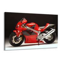 Canvas schilderij Motor | Rood, Zwart, Zilver | 140x90cm 1Luik