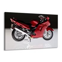 Canvas schilderij Motor | Rood, Zwart, Wit | 140x90cm 1Luik