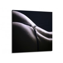 Glas schilderij Billen | Grijs, Wit, Zwart | 50x50cm 1Luik