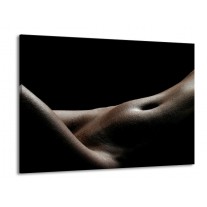 Glas schilderij Lichaam | Zwart, Wit, Bruin | 100x70cm 1Luik