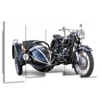 Canvas schilderij Motor | Grijs, Zwart, Wit | 150x80cm 5Luik