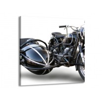 Glas schilderij Motor | Grijs, Zwart, Wit | 70x70cm 1Luik