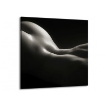 Glas schilderij Lichaam | Zwart, Wit, Grijs | 70x70cm 1Luik