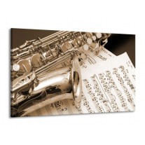 Canvas schilderij Muziek | Wit, Grijs | 140x90cm 1Luik