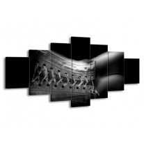Canvas schilderij Lichaam | Grijs, Zwart, Wit | 210x100cm 7Luik