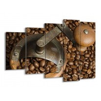 Glas schilderij Koffie | Bruin | 150x100cm 5Luik