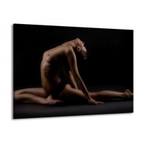 Glas schilderij Vrouw | Bruin, Zwart | 100x70cm 1Luik