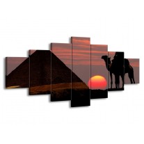 Glas schilderij Piramide | Rood, Zwart | 210x100cm 7Luik