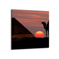 Glas schilderij Piramide | Rood, Zwart | 70x70cm 1Luik