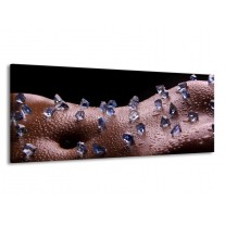 Canvas schilderij Lichaam | Blauw, Zwart | 145x58cm 1Luik