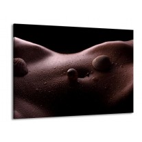 Glas schilderij Lichaam | Zwart, Wit | 100x70cm 1Luik