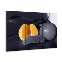 Glas schilderij Fruit | Geel, Grijs, Zwart | 90x60cm 3Luik