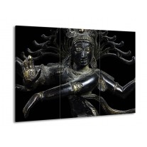 Glas schilderij Religie | Grijs, Zwart, Zilver | 90x60cm 3Luik