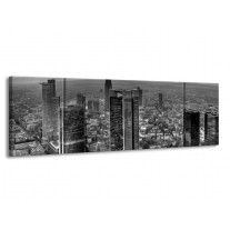 Glas schilderij New York | Grijs, Zwart, Wit | 170x50cm 3Luik