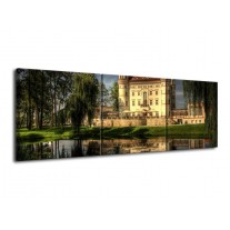 Canvas schilderij Natuur | Geel, Groen, Grijs | 120x40cm 3Luik