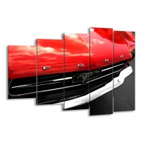 Glas schilderij Ford | Rood, Zwart | 150x100cm 5Luik