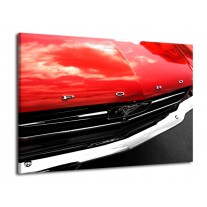 Canvas schilderij Ford | Rood, Zwart | 70x50cm 1Luik