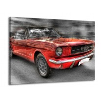 Glas schilderij Mustang | Rood, Zwart | 100x70cm 1Luik