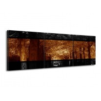 Glas schilderij Natuur | Sepia, Bruin | 150x50cm 3Luik