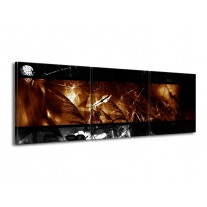 Glas schilderij Natuur | Sepia, Bruin | 150x50cm 3Luik