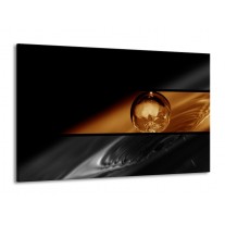 Canvas schilderij Druppels | Sepia, Bruin | 140x90cm 1Luik