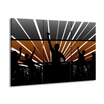 Canvas schilderij Muziek | Sepia, Bruin | 90x60cm 3Luik