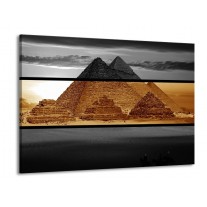 Glas schilderij Piramide | Sepia, Bruin | 100x70cm 1Luik