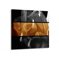 Glas schilderij Abstract | Sepia, Bruin | 50x50cm 1Luik