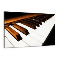 Canvas schilderij Piano | Bruin, Zwart, Wit | 140x90cm 1Luik