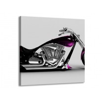 Canvas schilderij Motor | Grijs, Zwart, Paars | 70x70cm 1Luik