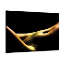 Glas schilderij Lichaam | Zwart, Groen, Goud | 100x70cm 1Luik