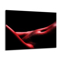 Glas schilderij Vrouw | Rood, Zwart | 100x70cm 1Luik
