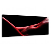 Canvas schilderij Vrouw | Rood, Zwart | 145x58cm 1Luik