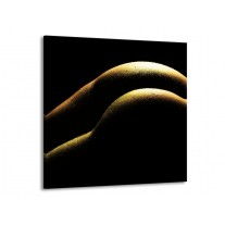 Glas schilderij Lichaam | Zwart, Groen, Goud | 50x50cm 1Luik