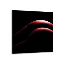 Canvas schilderij Lichaam | Zwart, Rood | 50x50cm 1Luik