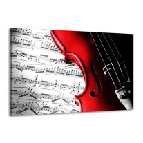 Canvas schilderij Instrument | Zwart, Wit, Rood | 140x90cm 1Luik