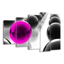 Glas schilderij Ballen | Grijs, Roze | 150x100cm 5Luik