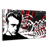 Canvas schilderij Popart | Zwart, Wit, Rood | 165x100cm 3Luik