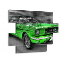 Canvas schilderij Ford | Grijs, Groen | 115x85cm 4Luik