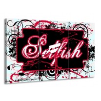 Canvas schilderij Popart | Zwart, Wit, Rood | 165x100cm 3Luik