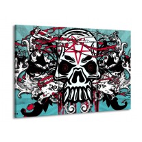 Glas schilderij Popart | Groen, Rood, Zwart | 90x60cm 3Luik