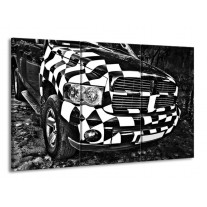 Canvas schilderij Auto | Zwart, Wit, Grijs | 165x100cm 3Luik